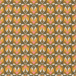 Algodón estampado EMILE Amarillo / Rosa